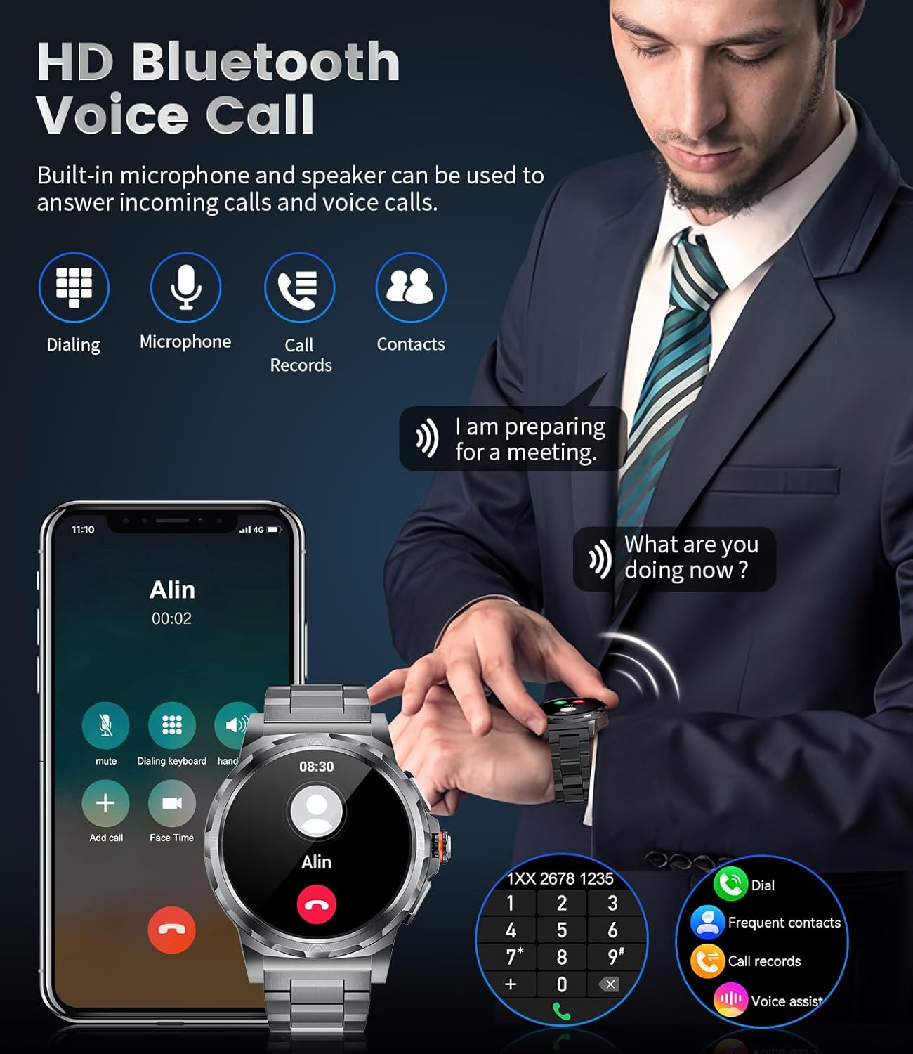 Thumbnail 2 de LIGE Answer/Make Calls AMOLED smartwatch