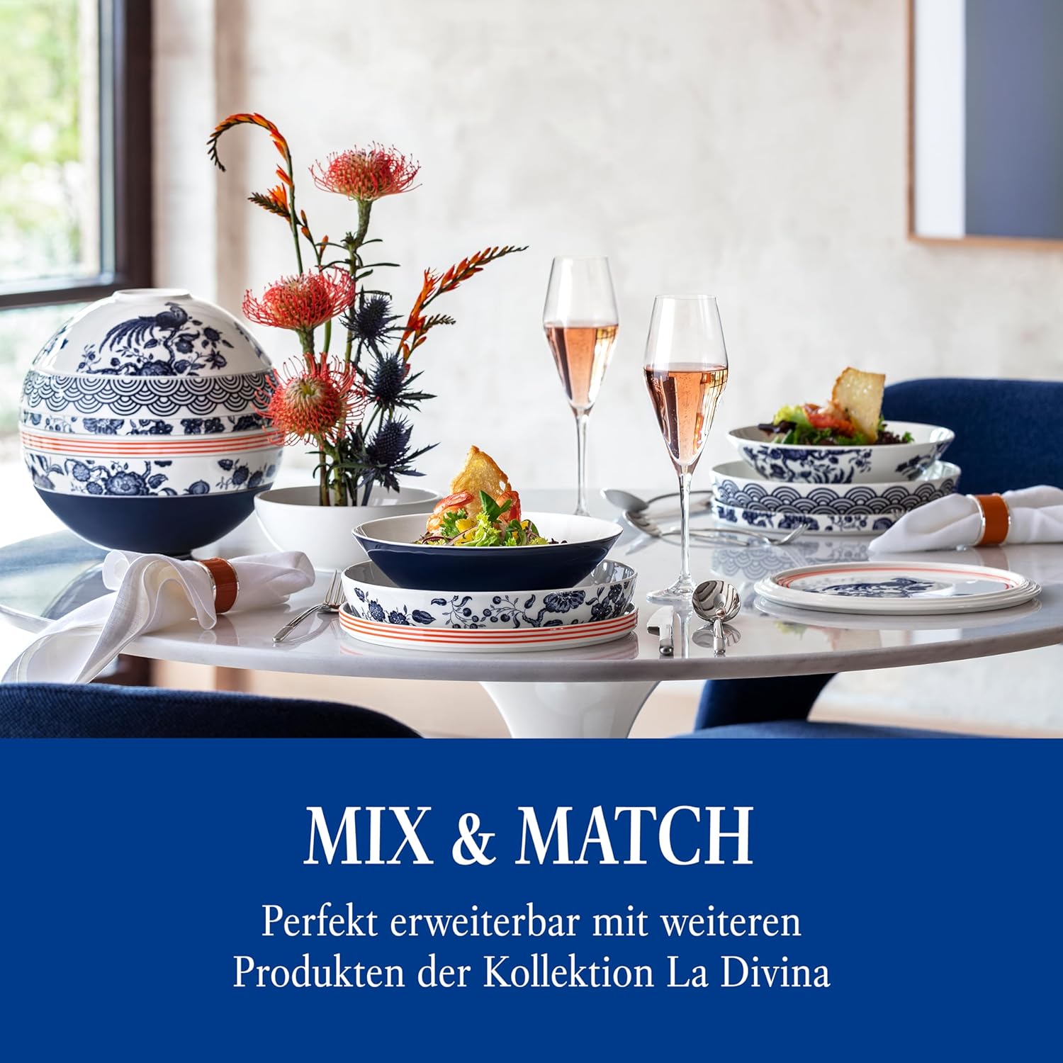Thumbnail 4 de Villeroy & Boch „La Divina“ Champagnerkelch-Set (4-teilig) aus transparentem Kristallglas – für Champagner, Sekt & Crémant