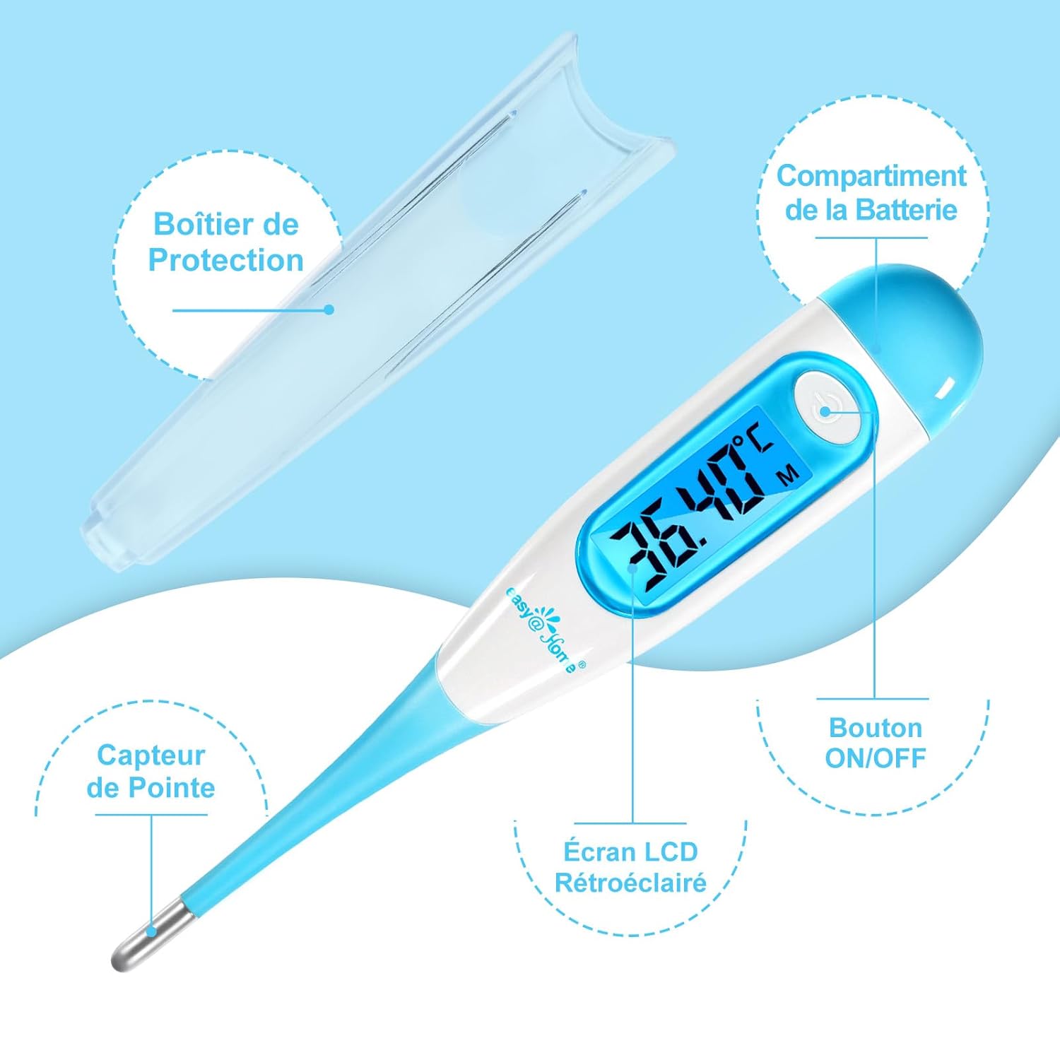 Thumbnail 6 de Easy@Home Thermomètre basal digital 0,05°C 📋