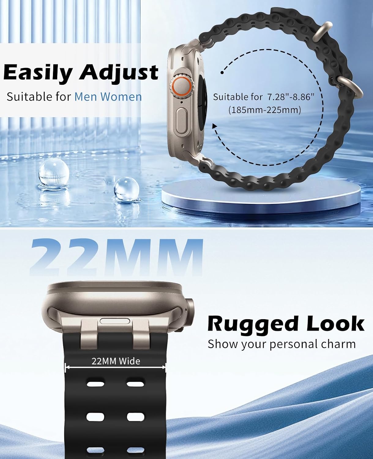 Detalle 2 de TiMOVO Ocean Strap for Apple Watch Ultra