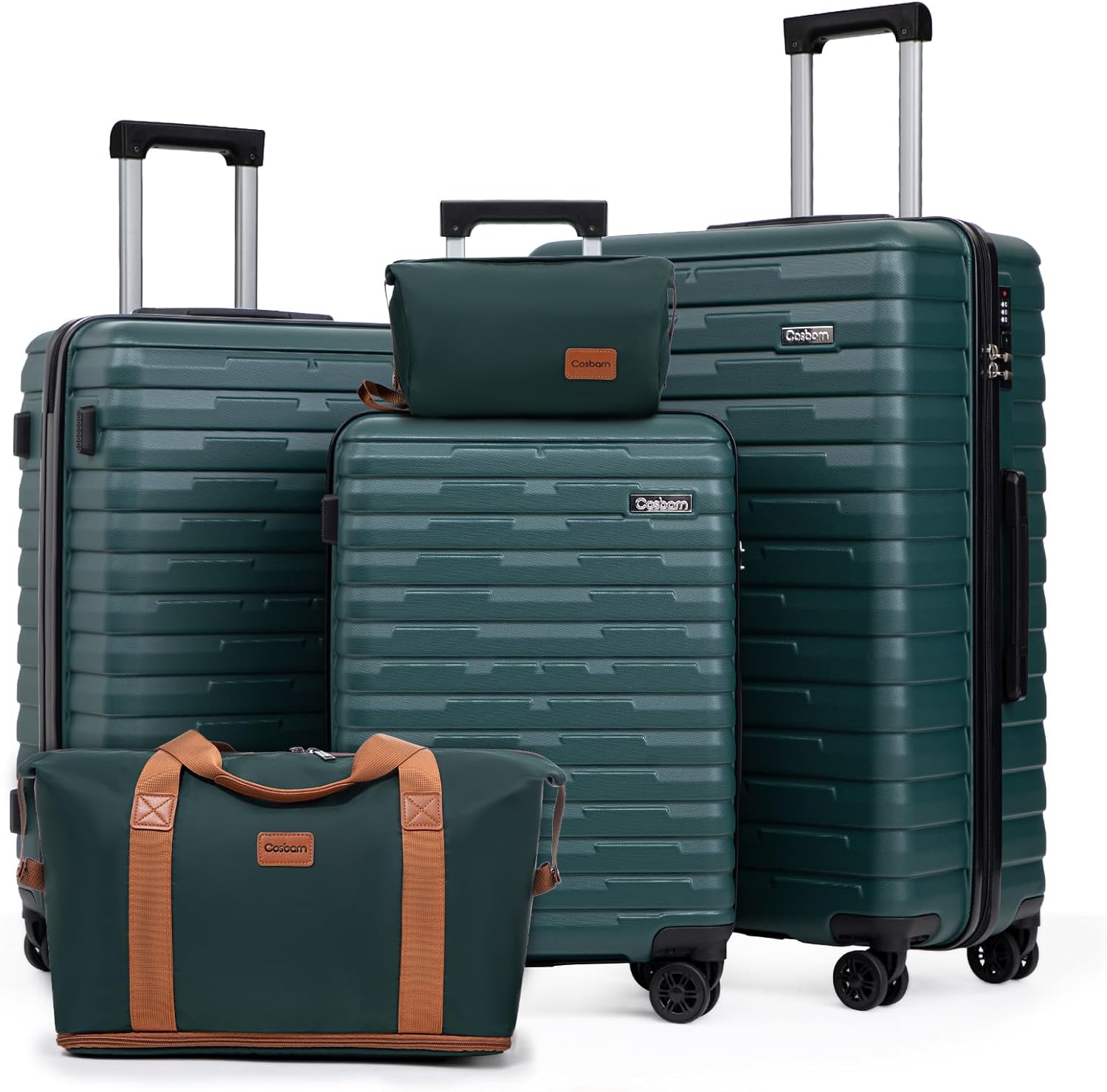 Detalle de Cosbarn A-5PCS 5-Piece ABS Hardside Luggage Set with Spinner Wheels