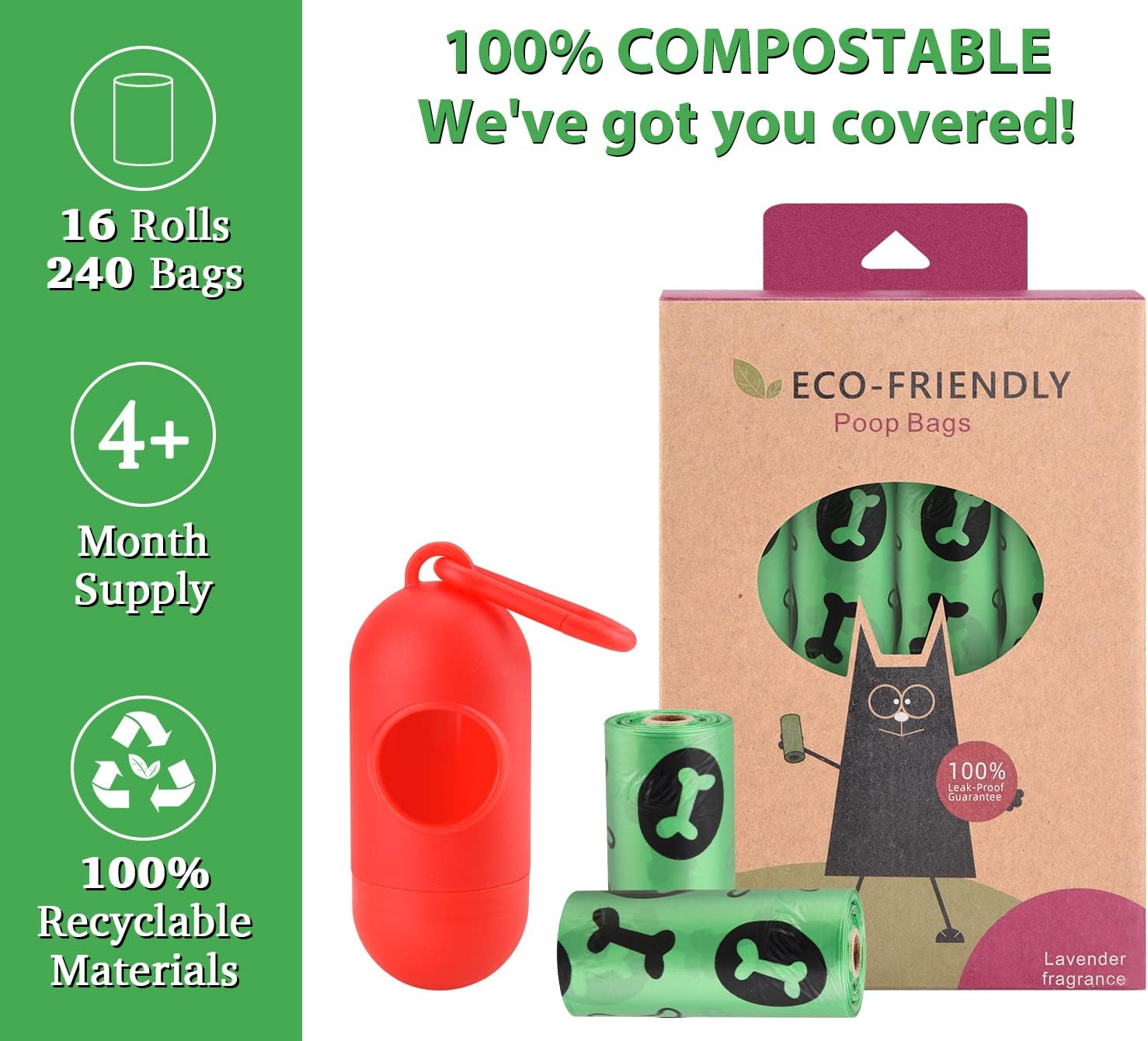Detalle 2 de Dog poo bags 240, 100% leak proof