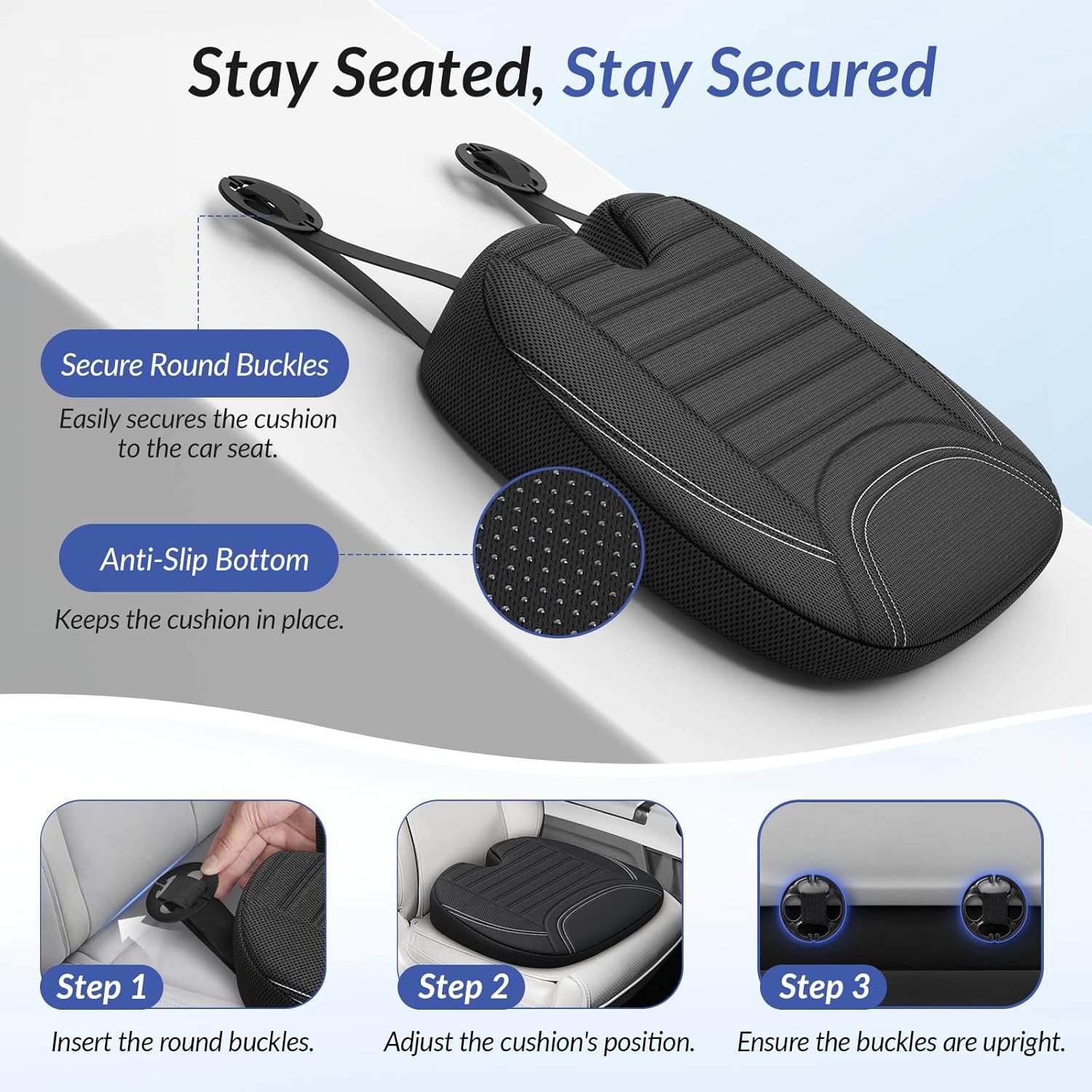 Thumbnail 6 de ZIKEE All-Season Car Seat Cushion for Sciatica Relief