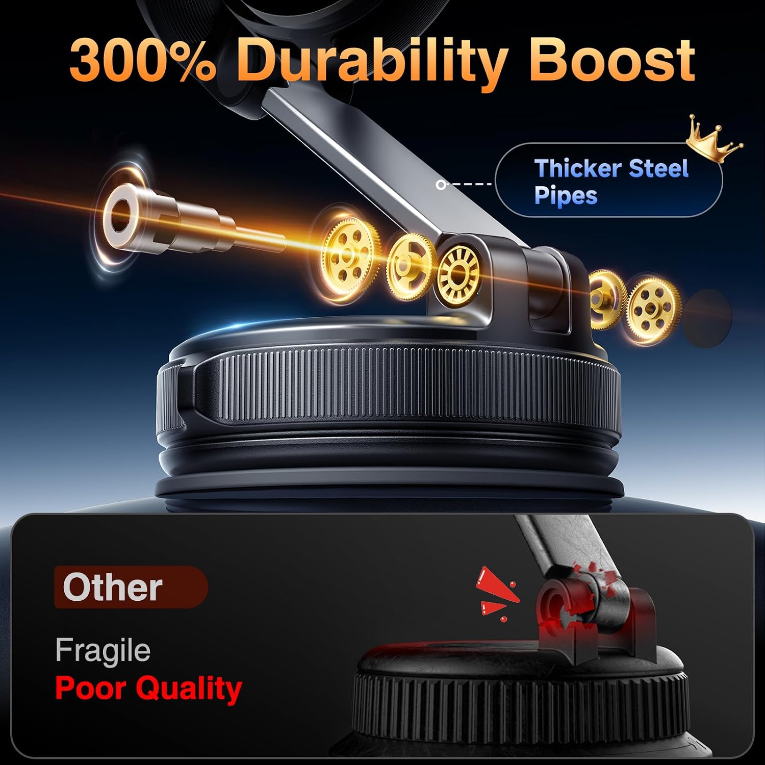 Thumbnail 6 de VANMASS MagSafe car phone mount with 360° rotation