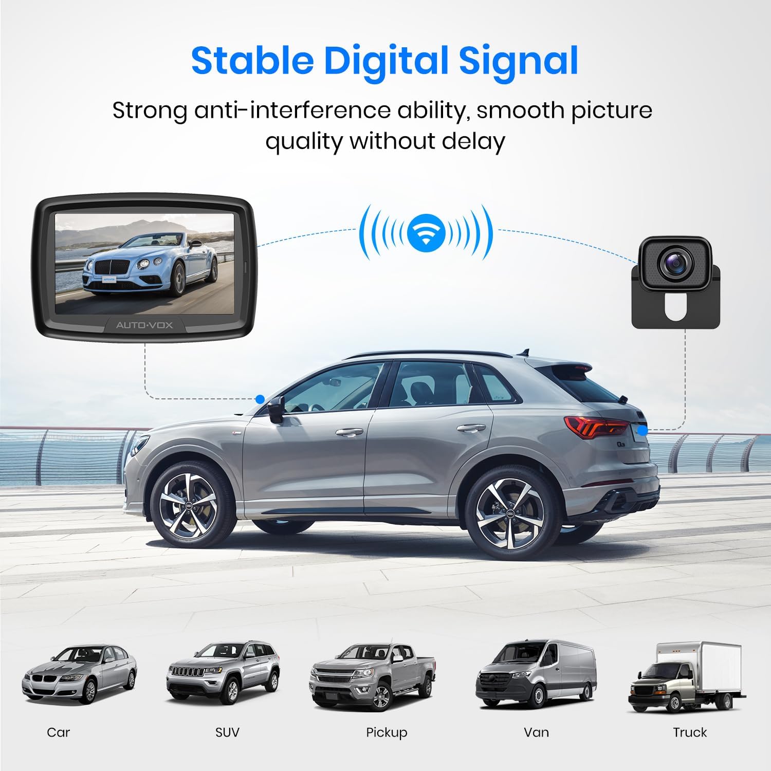 Thumbnail 2 de AUTO-VOX CS-2 Wireless Backup Camera System with 4.3" Car Monitor