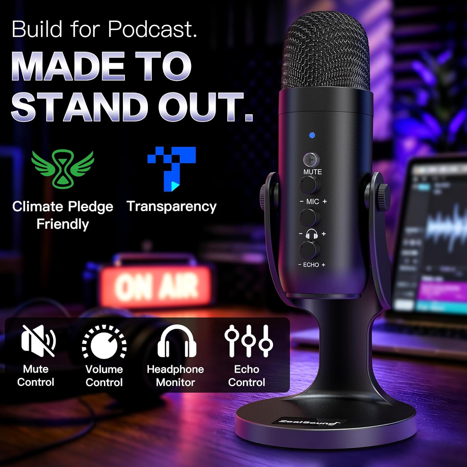 Detalle 2 de ZealSound K66 USB Podcast Microphone