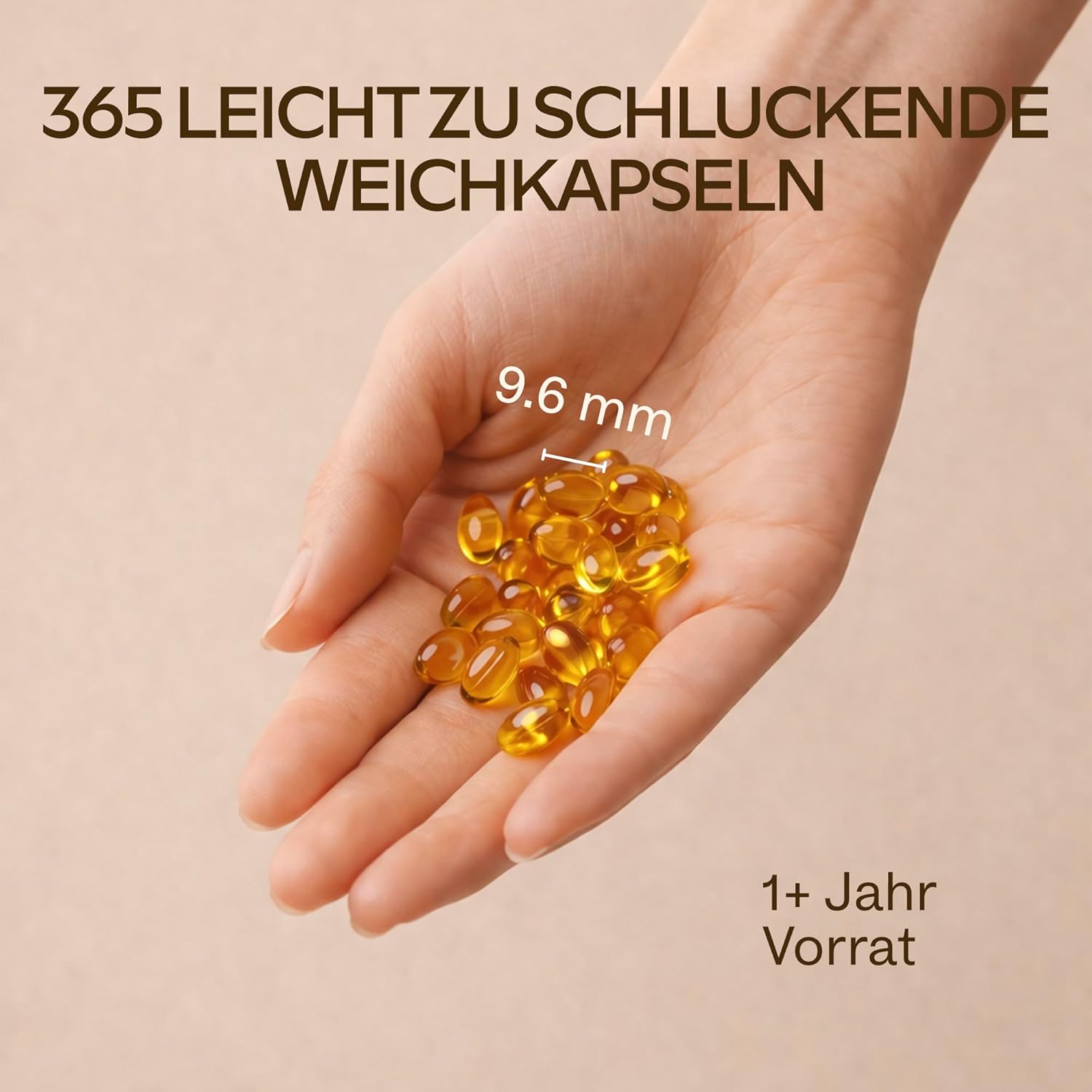 Thumbnail 6 de Vitamin D3 Hochdosiert Depot 5.000 IU (365 Kapseln) – D3 mit nativem Olivenöl extra und kaltgepresstem Extra-Virgin