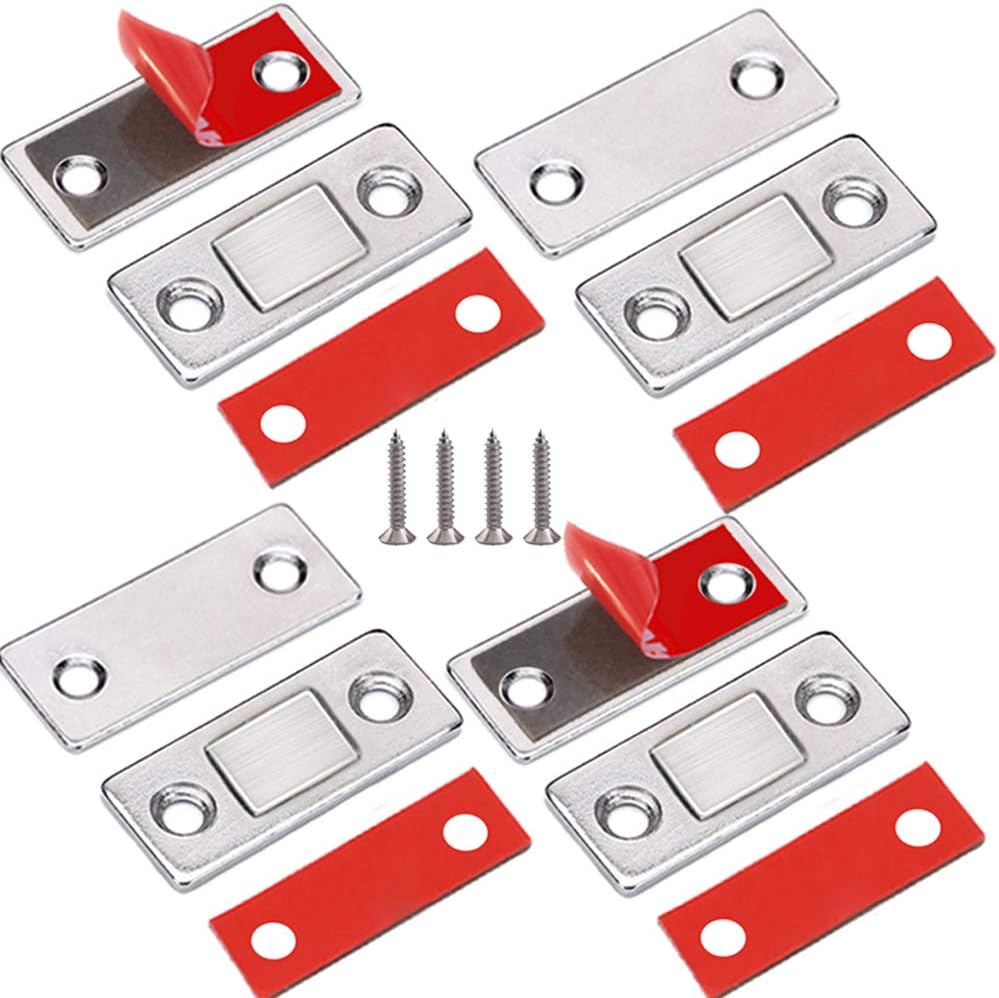 Detalle de Jiayi 1022 Cabinet Magnetic Catches, Ultra-Thin 3.65 mm, 4-Pack
