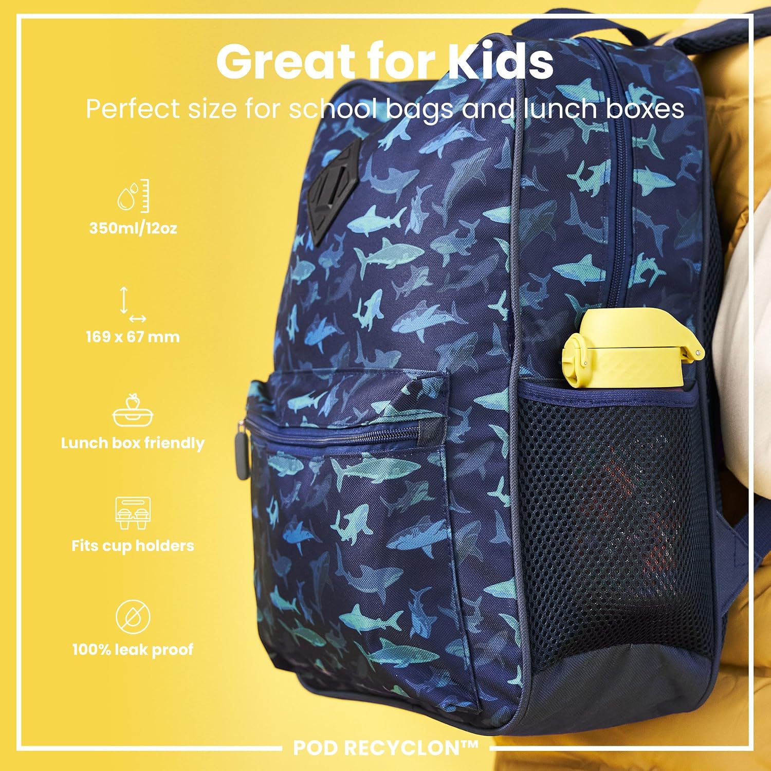 Thumbnail 1 de Ion8 Kids Water Bottle (350 ml) – Leak‑proof, easy open, and carbon neutral