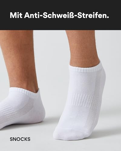 Detalle de Snocks Herren & Damen Sneaker Socken (6x Paar) – Lange Haltbarkeit, Bio-Baumwolle, GOTS-zertifiziert