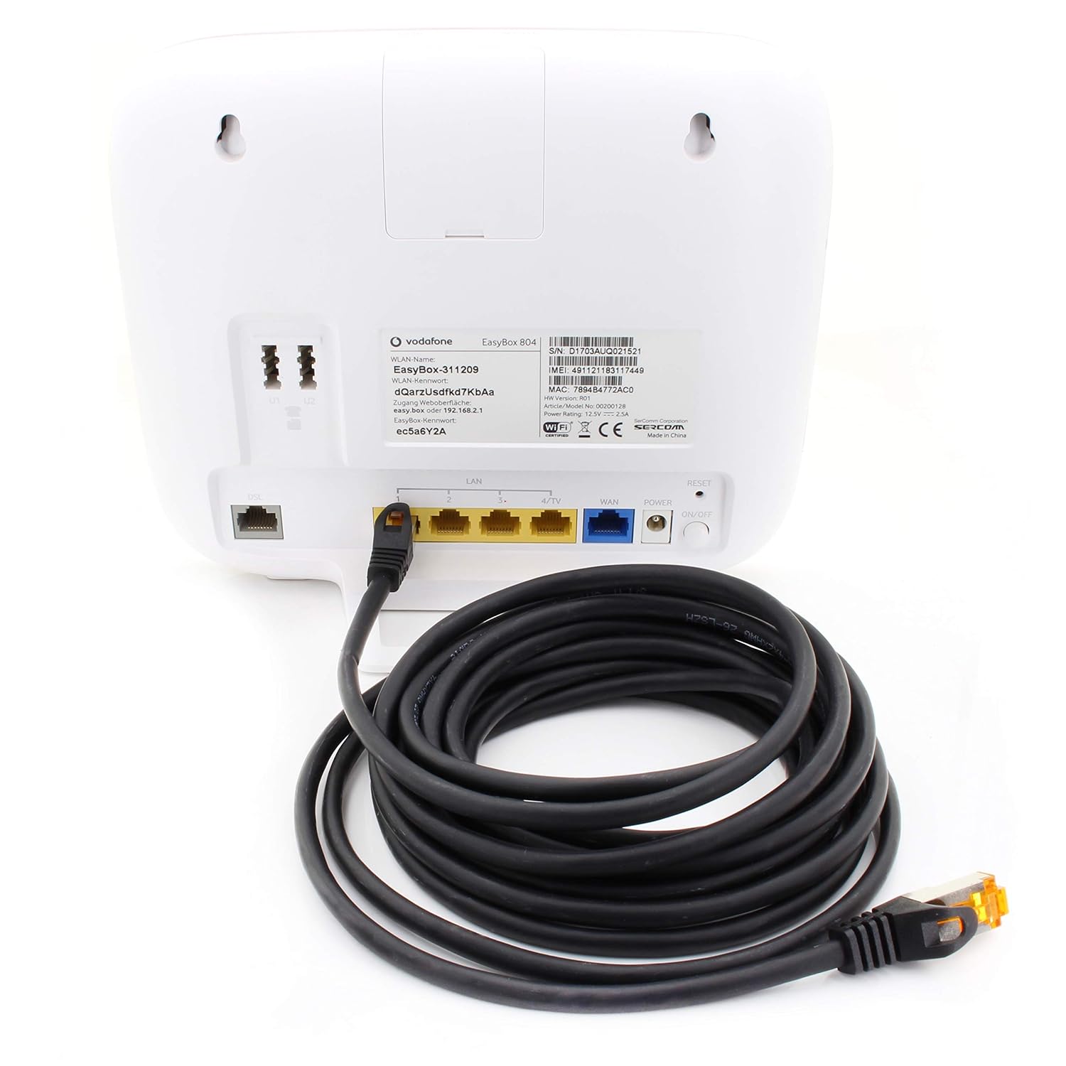 Detalle de 1aTTack.de Cat7-nätverkskabel 15 m med RJ45, koppar och S/FTP-skärmning