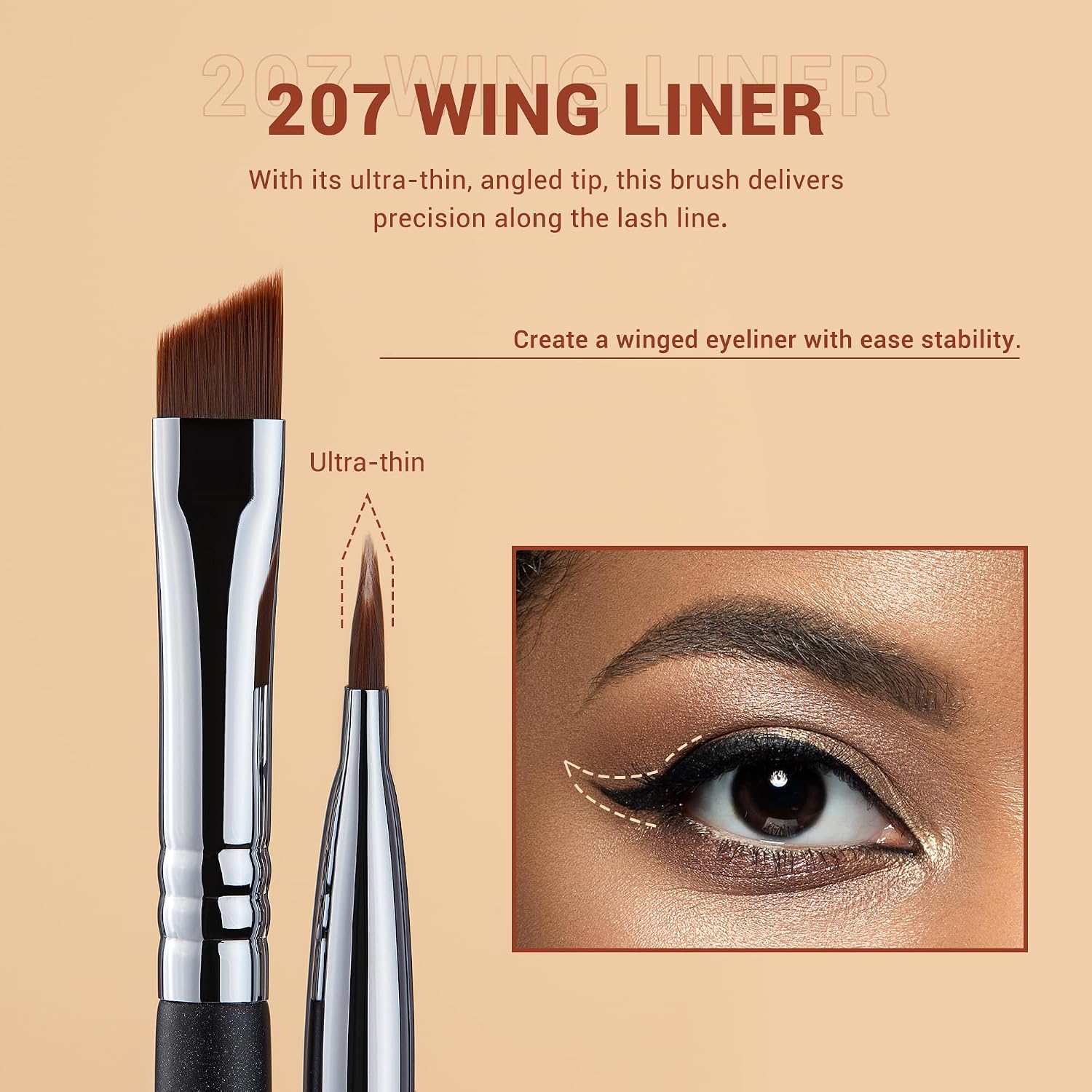 Detalle 2 de Jessup Eyelinerpinsel Set 3-teilig präzise
