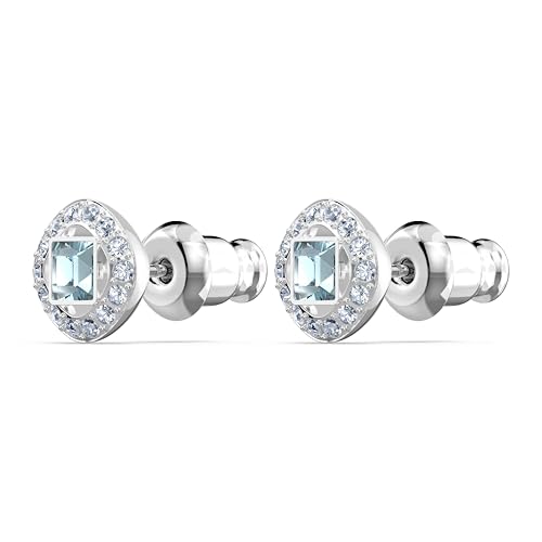 Detalle de Swarovski Orecchini a lobo Una Angelic, Blu – placcato rodio con cristallo centrale blu