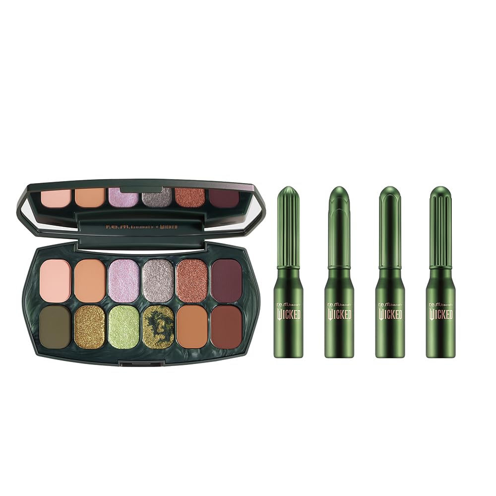 Detalle de r.e.m. beauty Eyeshadow and Eyeliner Duo, 12-Shade Palette