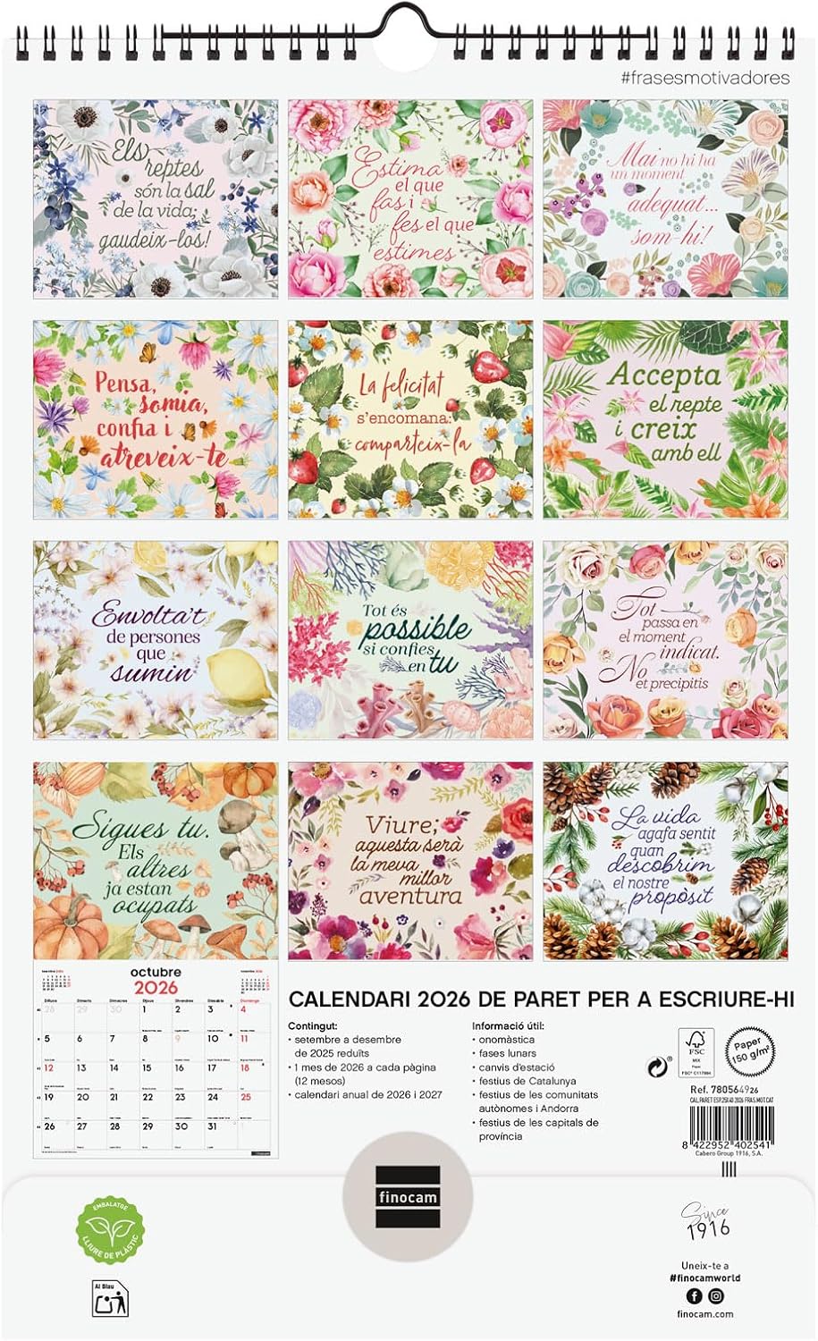 Thumbnail 3 de Finocam Calendario de pared 25x40 cm 2026