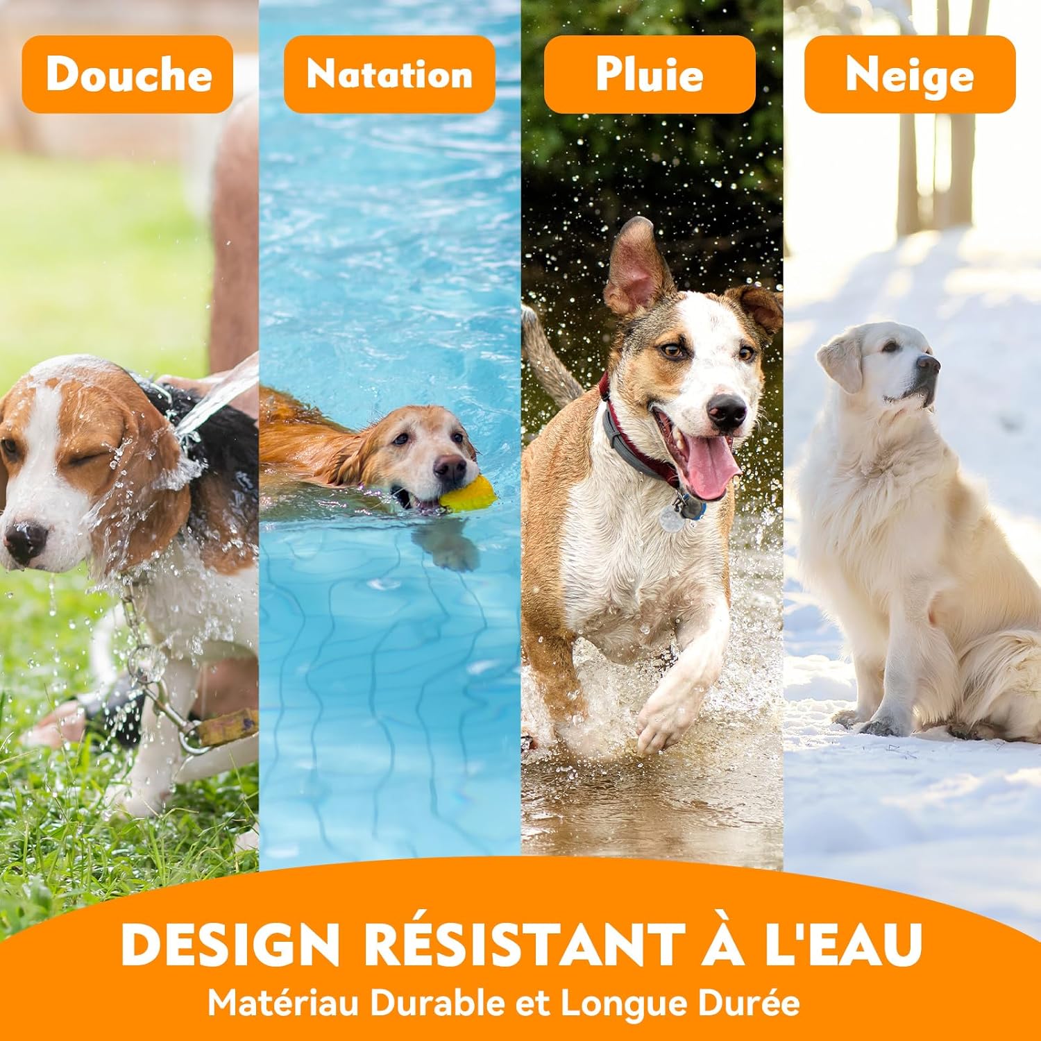 Detalle de Aarovibe Collier Anti Puces pour Chien – Réglable 65 cm, Imperméable et Efficace 12 Mois (2 Pack)