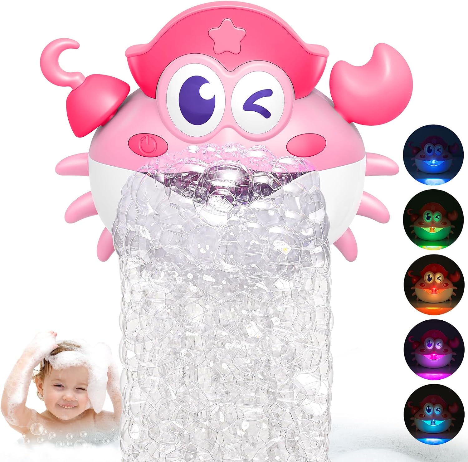Thumbnail 6 de Bath Toys Rechargeable Crab: Light-Up Bubble Machine for Toddlers (Ages 1-8)
