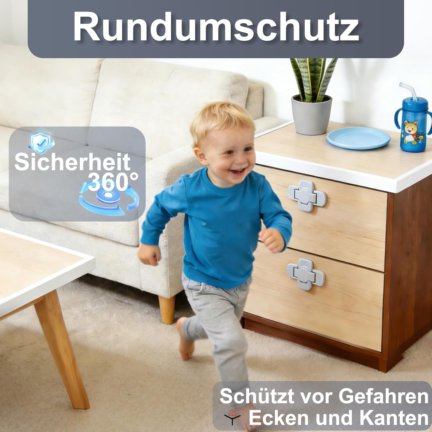 Thumbnail 3 de pundin Kantenumleimer selbstklebend (TPE) als Kantenschutz für Baby & Ecken, U-förmig, weiß