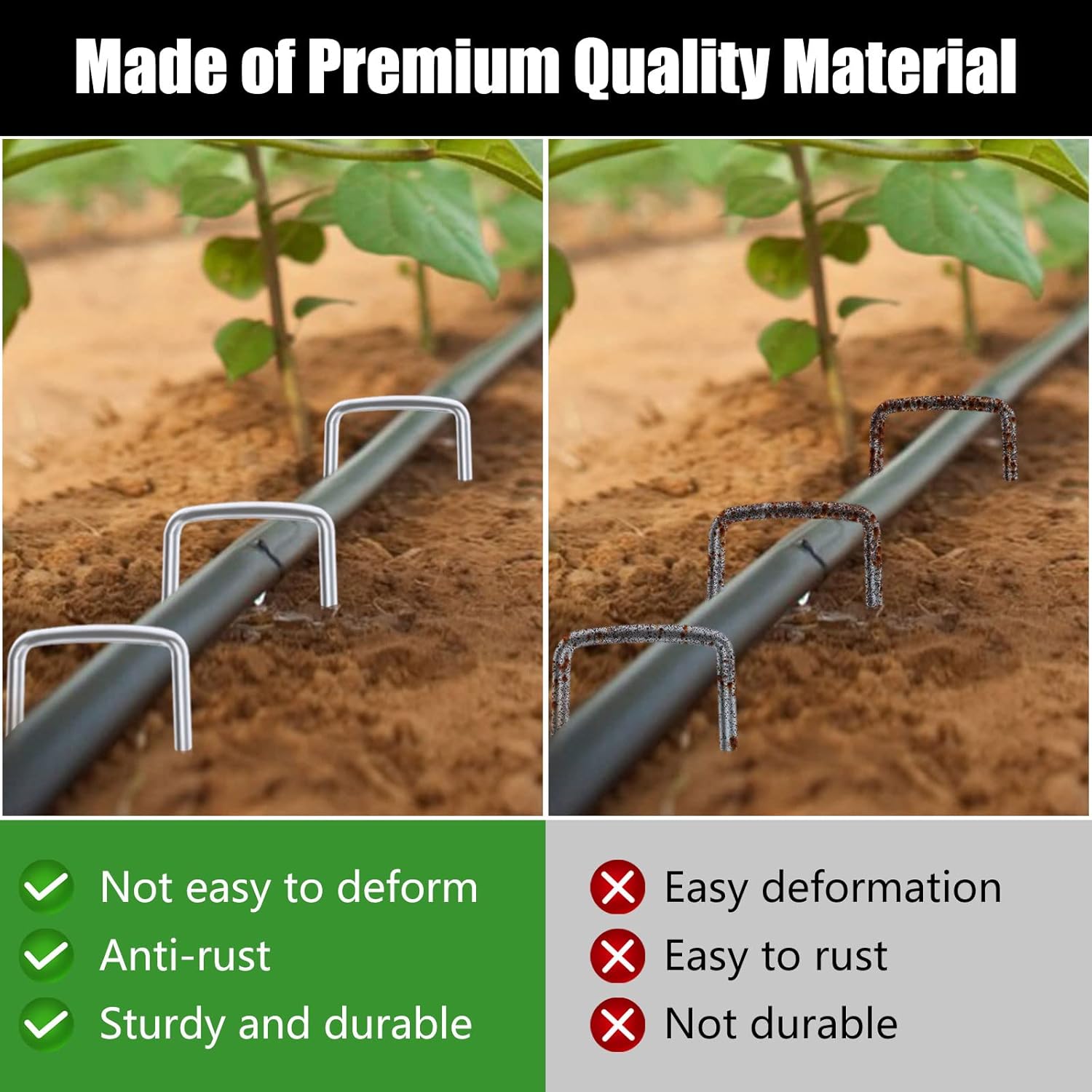 Thumbnail 5 de FEED GARDEN 6 Inch 50 Pack Hot-dip Galvanized Landscape Staples