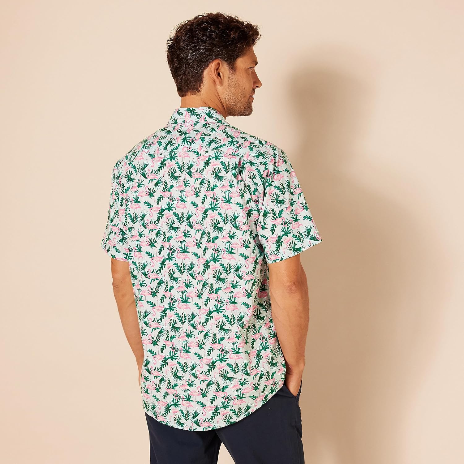 Thumbnail 1 de Amazon Essentials Men’s Regular-Fit Short-Sleeve Print Shirt