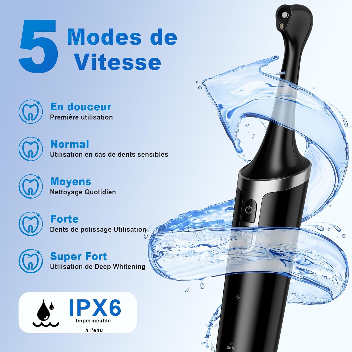 Thumbnail 2 de Kit Blanchiment Dentaire polisseur électrique 5 têtes 🪥