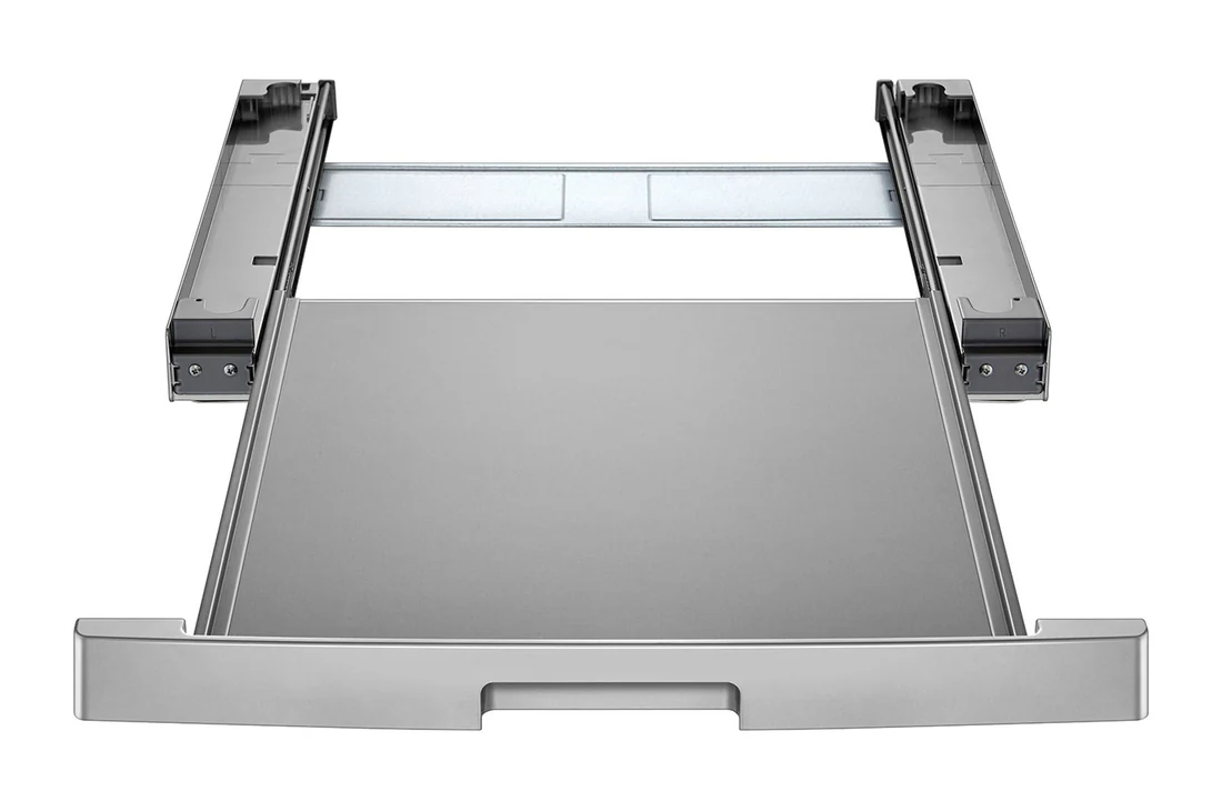 Detalle de Kit de unión para lavadoras LG (DSKSS.OUTLET) – profundidad 55–65 cm, bandeja extraíble, color plata