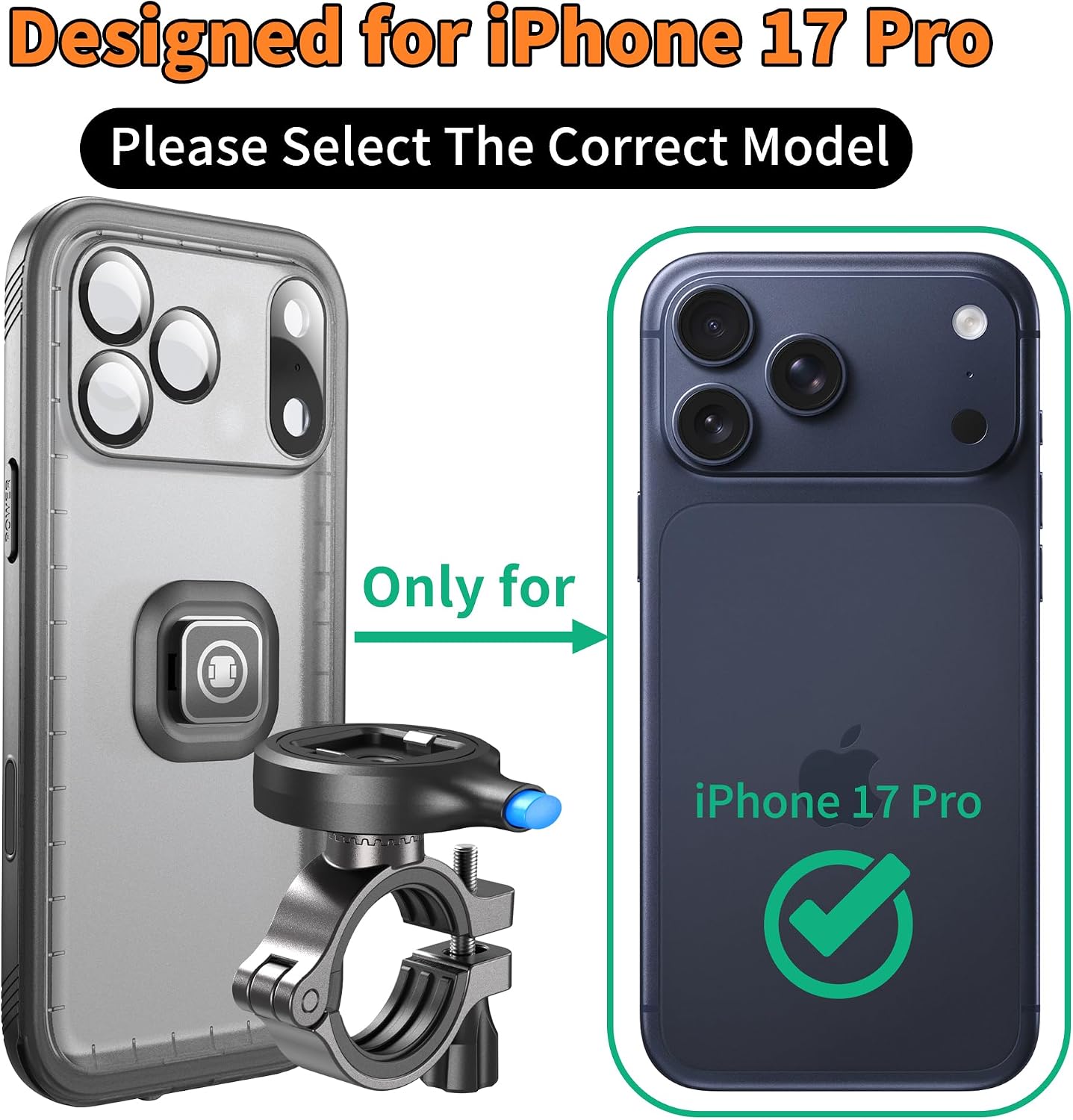 Thumbnail 1 de Cozycase Bike Phone Mount for iPhone 17 Pro: Waterproof, One‑Hand Locking, with Alloy Mount