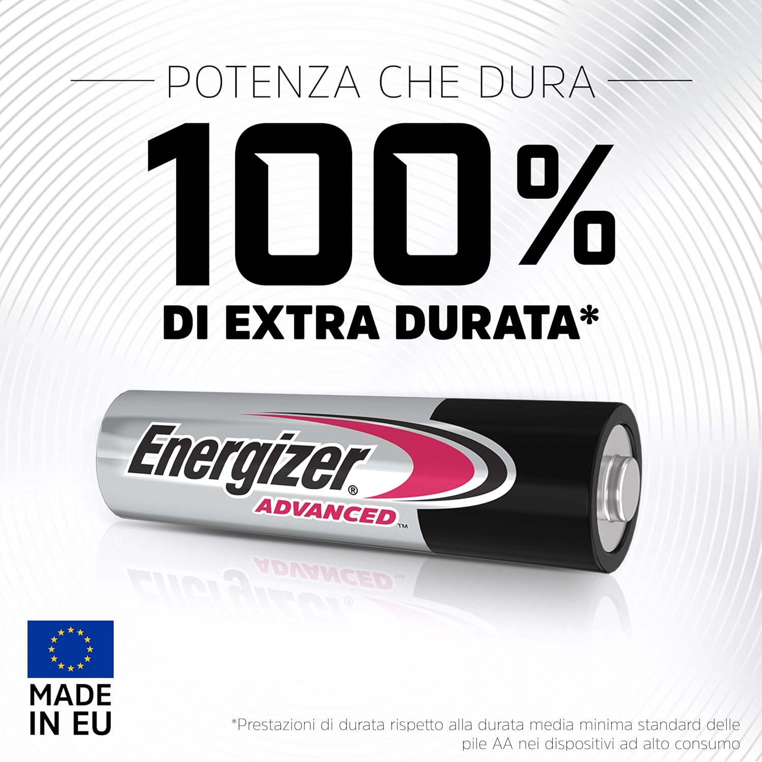 Detalle 2 de Energizer Advanced AA 1,5 V (Confezione da 16): durata affidabile e sostenibile