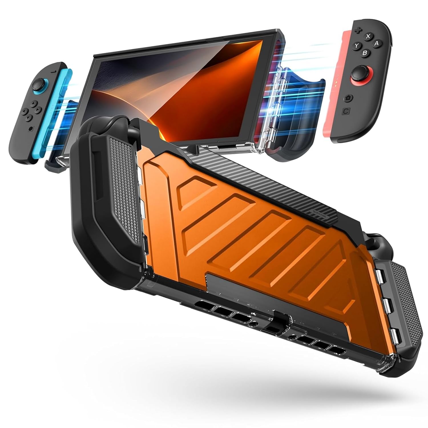 Detalle de SUPCASE Unicorn Beetle Pro Case for Nintendo Switch 2 (2025) – Coral