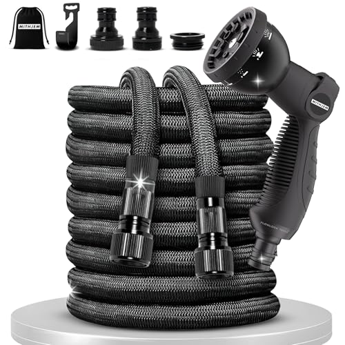 Detalle de Manguera Jardin 15m – MITHJEM Poliester 3750D Alta Densidad con Conectores Metalizados 1/2" y 3/4