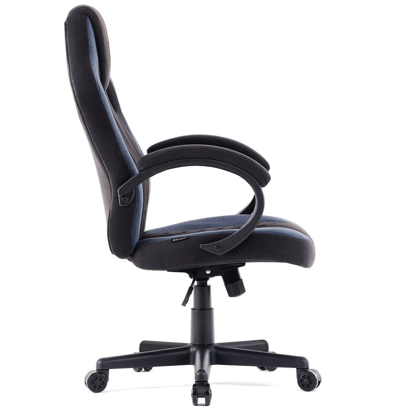 Detalle 2 de Sense7 Prism Tela Silla Gaming Negra/Azul: comodidad y ergonomía para largas sesiones