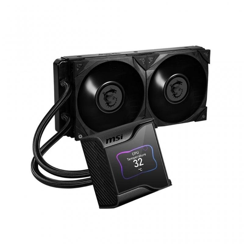 Detalle 2 de MSI MEG CORELIQUID S280: refrigeración líquida AIO de 280 mm con pantalla IPS y dos ventiladores