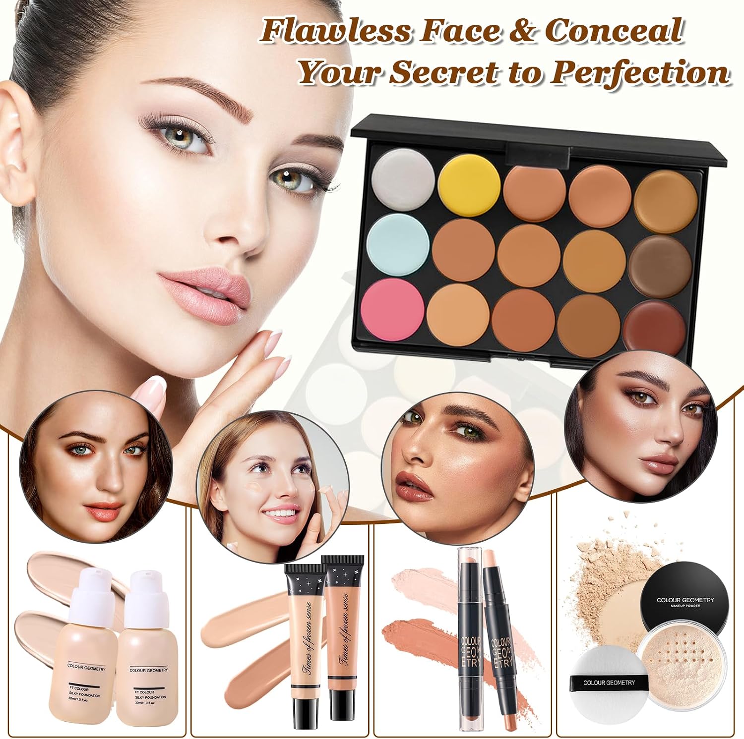 Detalle de Muiefe Set Trucchi Donna — CoFanetto Regalo Trucco Completo per Ragazze Adolescente