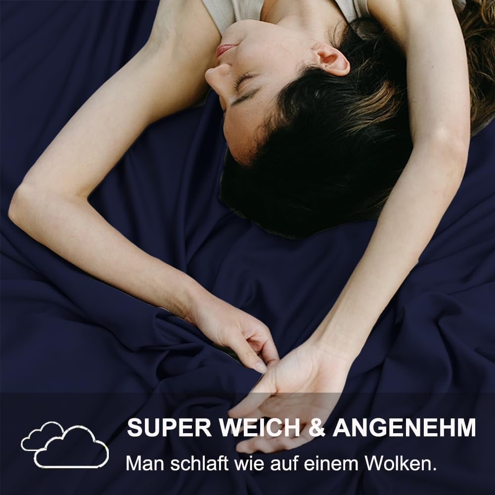 Thumbnail 1 de Kissenbezug 40x70 cm 2er Set – Mikrofaser, blau, bügelfrei, reißverschluss