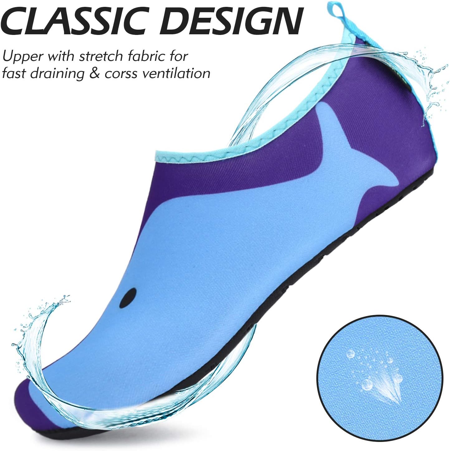 Thumbnail 2 de SAGUARO Kinder Badeschuhe mit rutschfester Sohle, schnell trocknend und leicht packbar (21–35 EU)