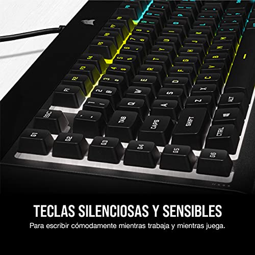 Thumbnail 7 de Corsair K55 RGB Pro: teclado para juegos con teclas de membrana y macros dedicadas