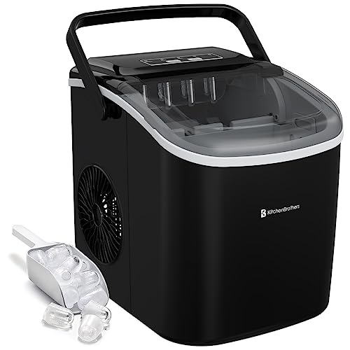 Detalle de KitchenBrothers Machine à Glaçons Professionnelle – Glace pilée portable 12 kg/24h, 9 glaçons par cycle