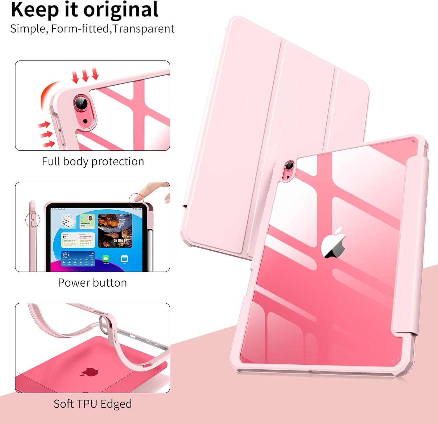 Detalle de KVTVOU Clear Case for iPad 11th Gen 10.9"