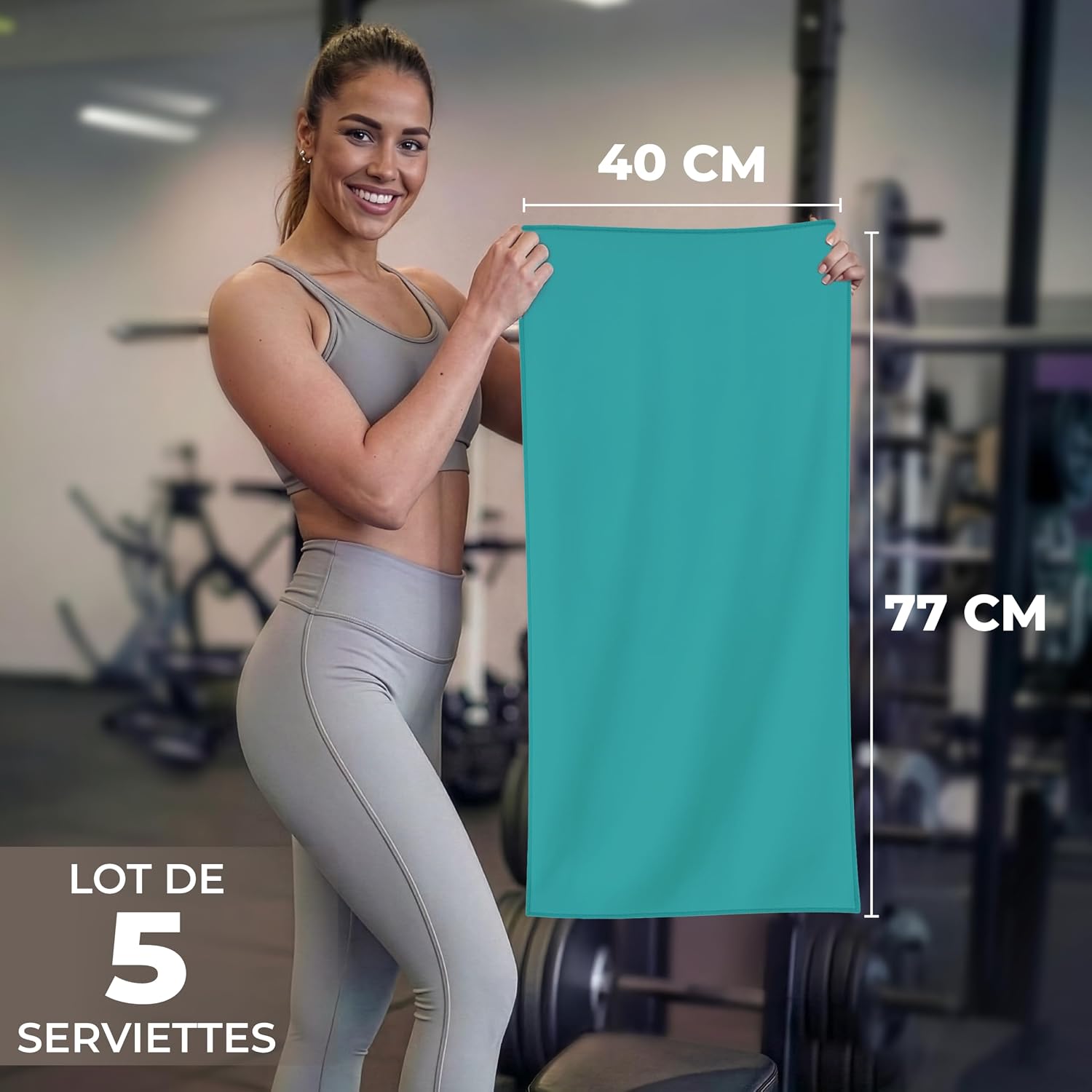 Detalle 2 de ZENACROSS Serviette Sport Microfibre Lot de 5