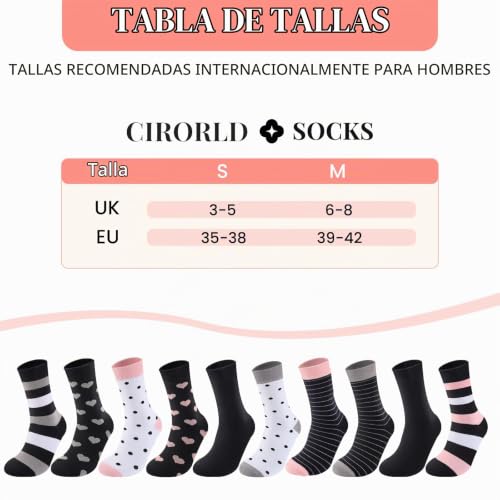 Thumbnail 5 de Cirorld 10 pares de calcetines de mujer de algodón, talla 39-42, con refuerzo