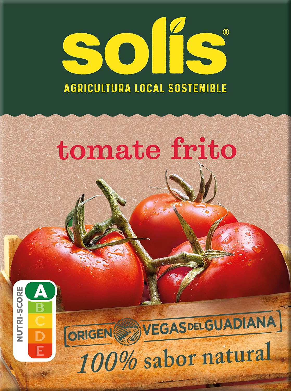 Detalle 2 de SOLÍS Tomate Frito Clásico Brick 🥫 Pack 24x350g Sin Gluten