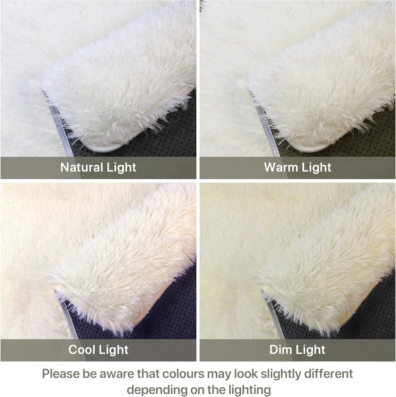 Thumbnail 4 de BEIMO Tapis Shaggy Blanc Neige 120x170 cm – douceur et sécurité pour salon et chambre