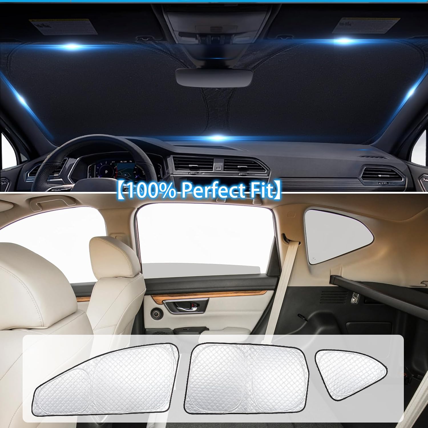 Detalle de KMF 8pcs Thicken Sun Shades for Honda CR-V 2017-2022