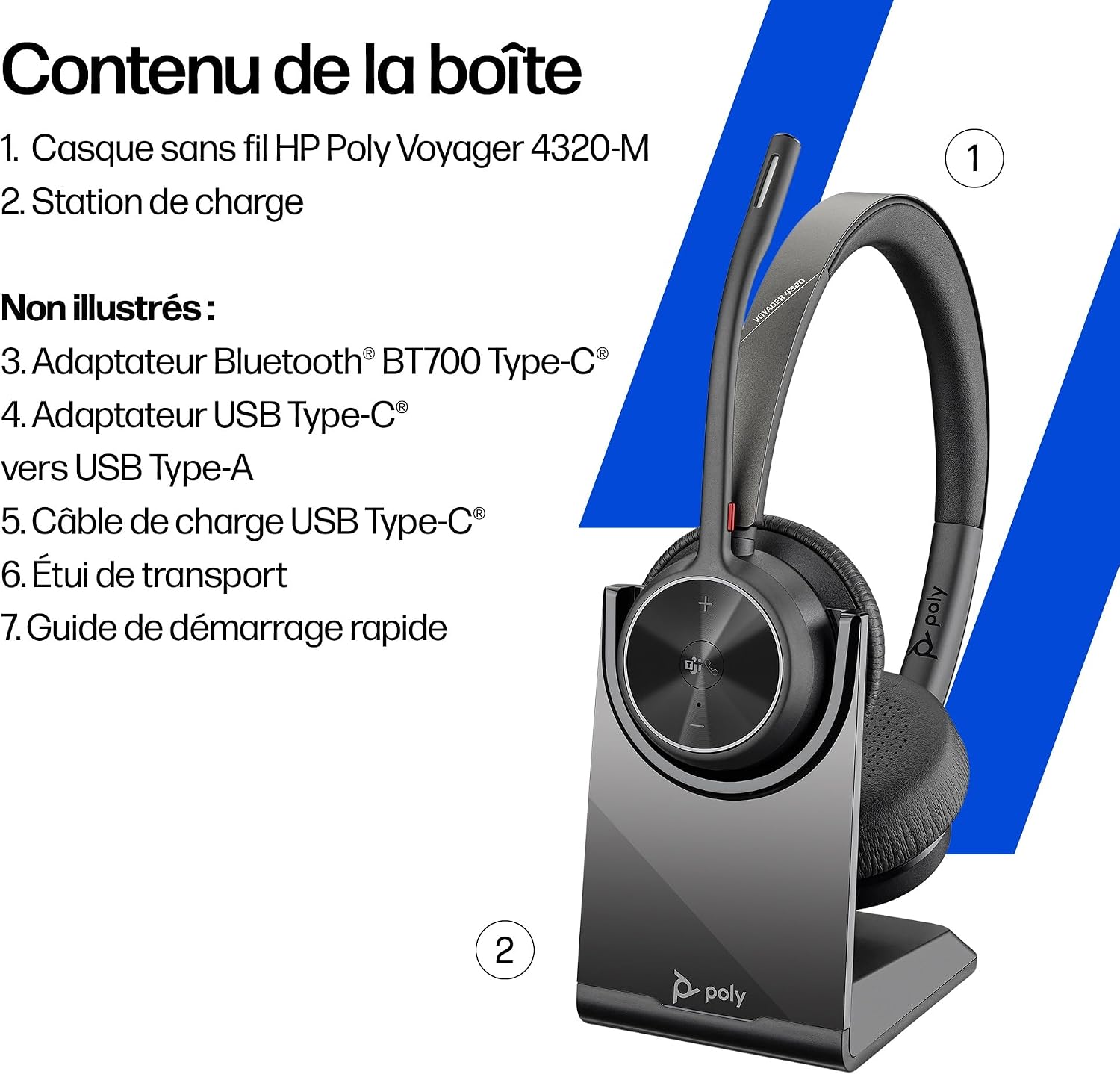 Thumbnail 6 de Poly Voyager 4320 UC micro-casque binaural Bluetooth