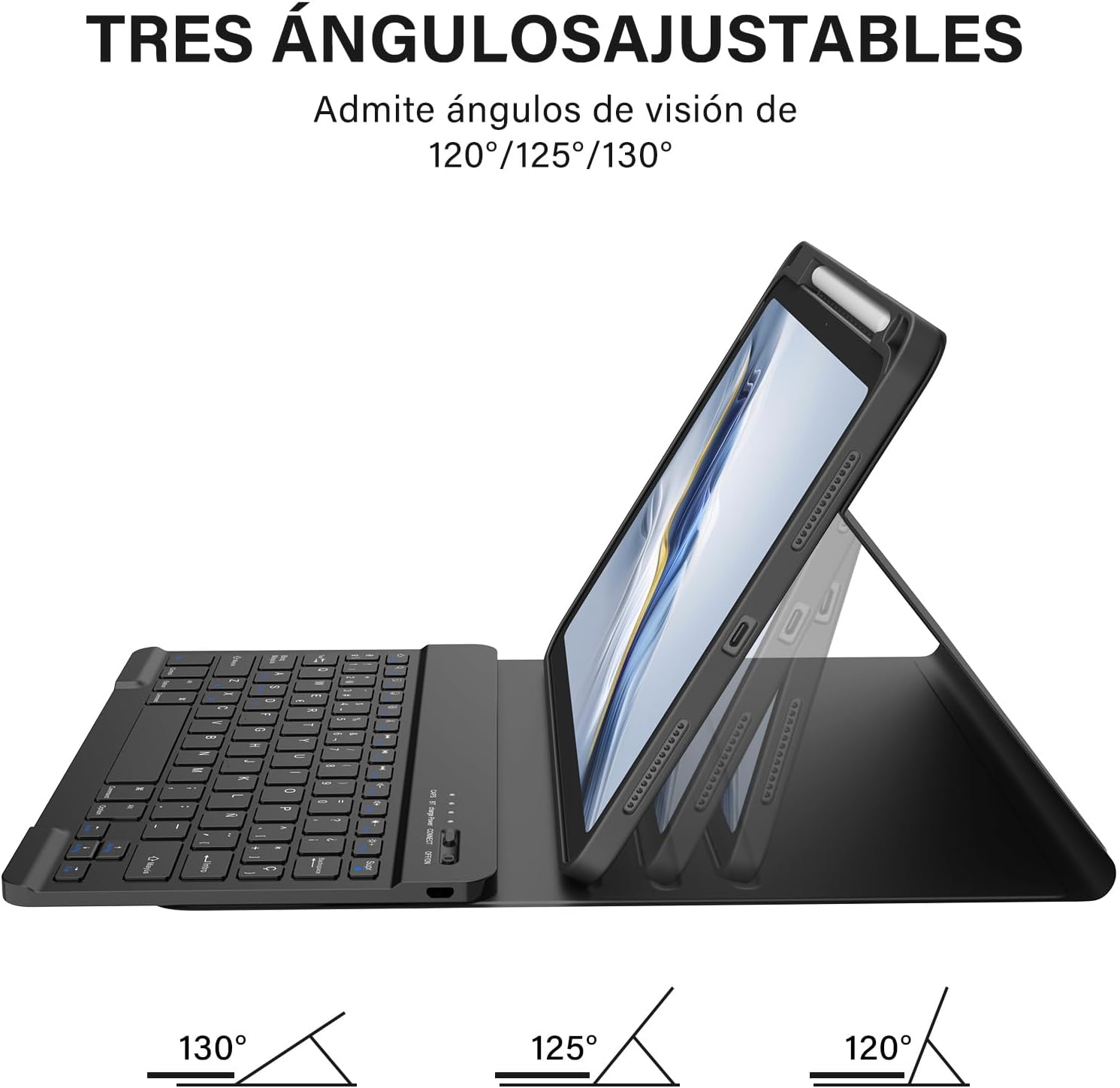 Detalle 1 de BQSS Teclado Bluetooth para iPad 10/11 Gen