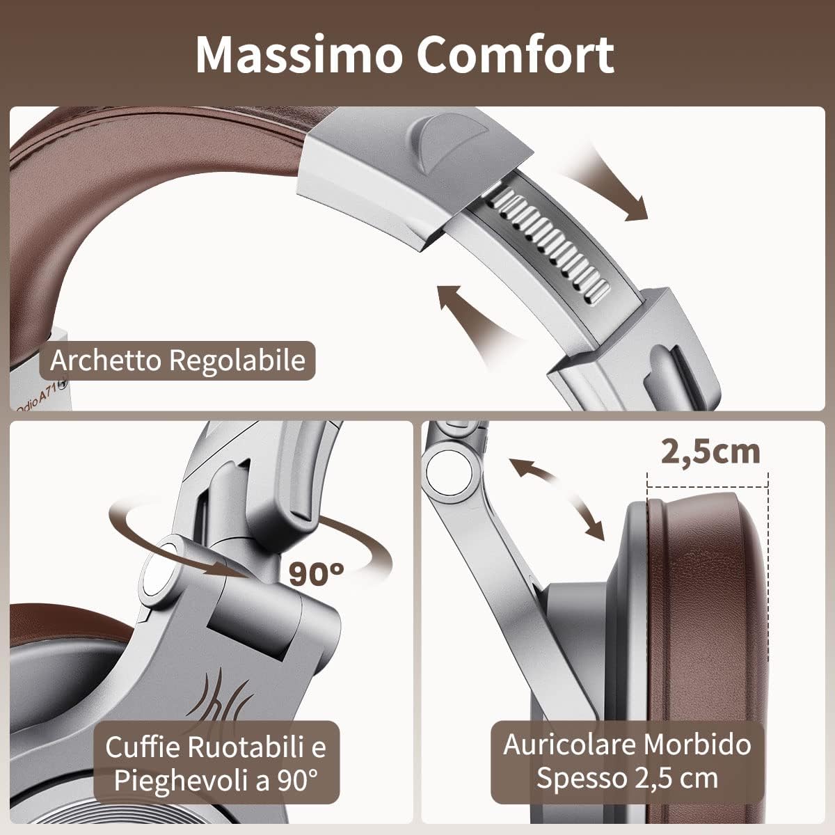 Thumbnail 1 de OneOdio Auriculares Estudio DJ Over-Ear 40 mm