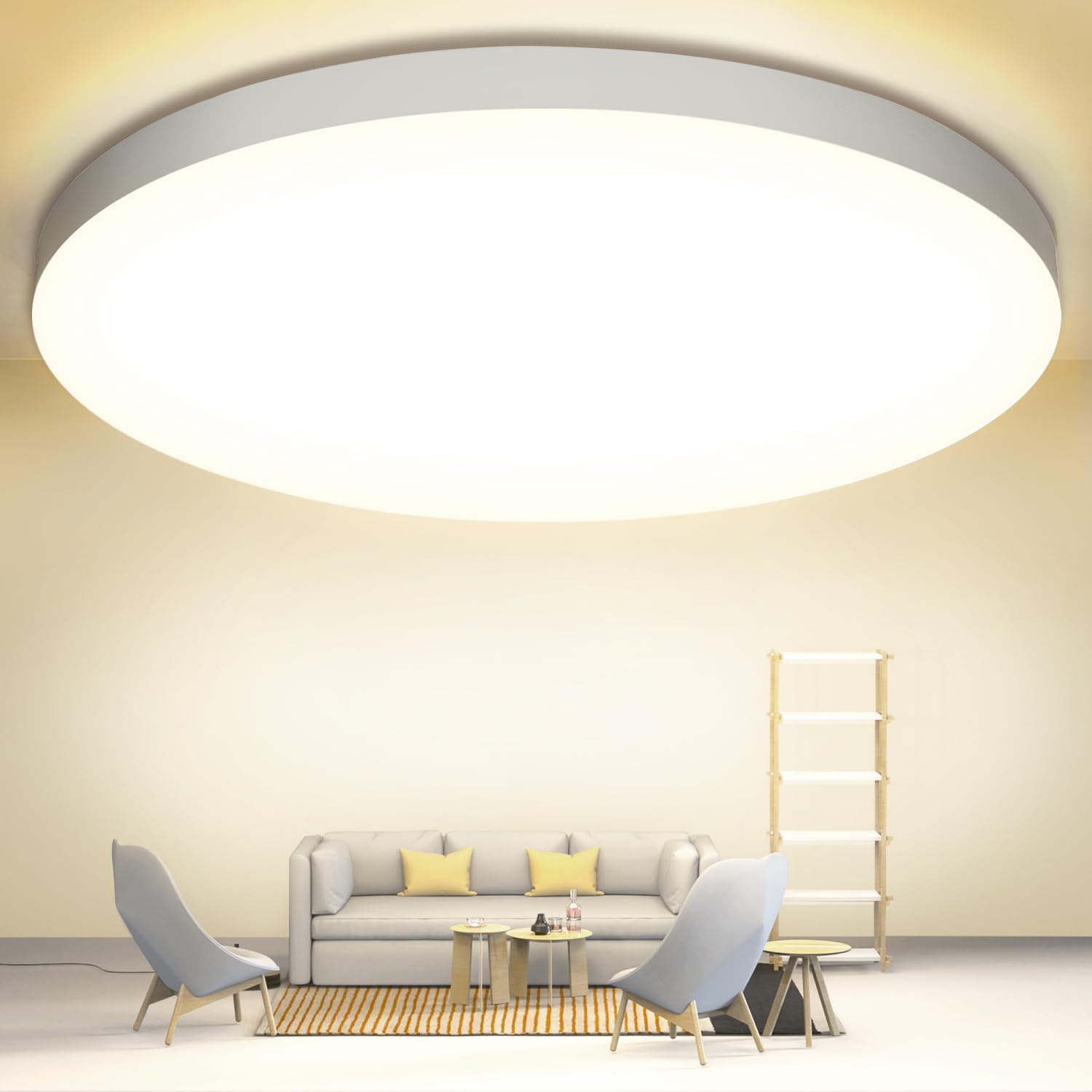 OUILA Plafoniera LED da soffitto 24W IP44 rotonda Ø28 cm luce 4000K