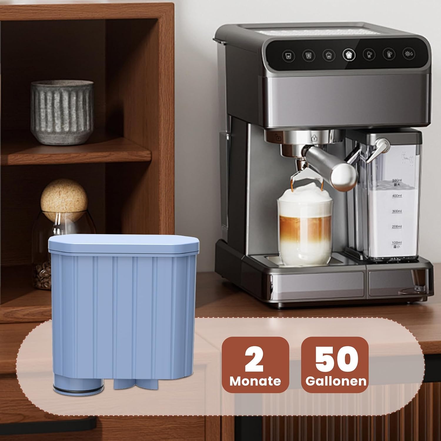 Thumbnail 6 de GOLDEN ICEPURE CMF009 waterfilters voor koffiemachines, actieve kool, set van 4