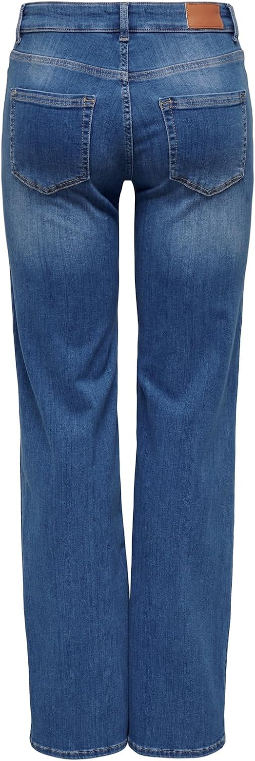 Detalle de ONLY Female Straight-Fit Jeans ONLBLUSH – Mittlere Taille, Gerade geschnitten
