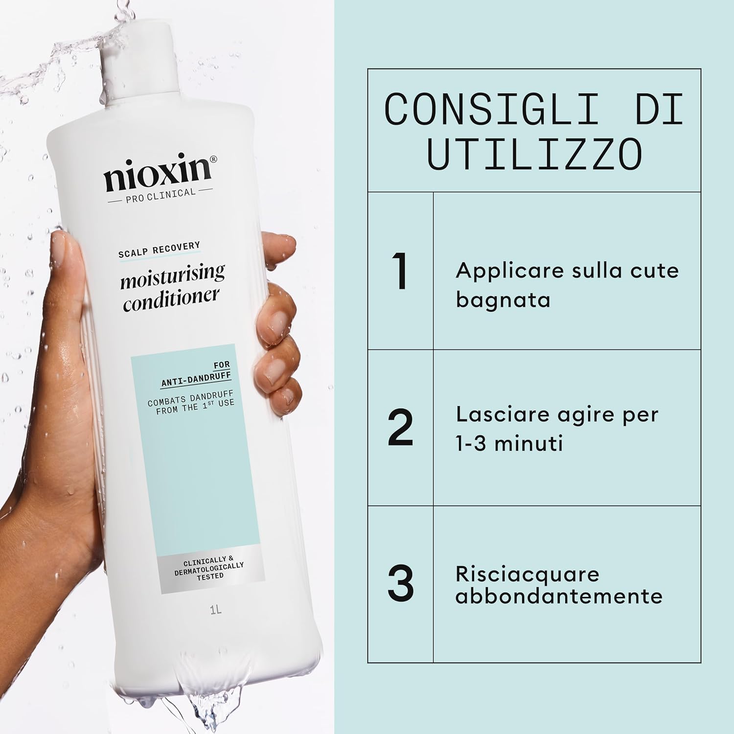 Thumbnail 4 de Nioxin Scalp Recovery Moisturising Conditioner (1L) – balsamo idratante per cute secca e irritata con aminoacidi